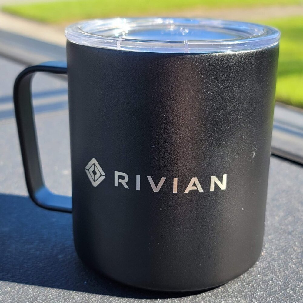 Rivian MiiR 12oz Black Stainless Insulated Coffee Tea Travel Mug Handle w/ Lid - Picture 3 of 7